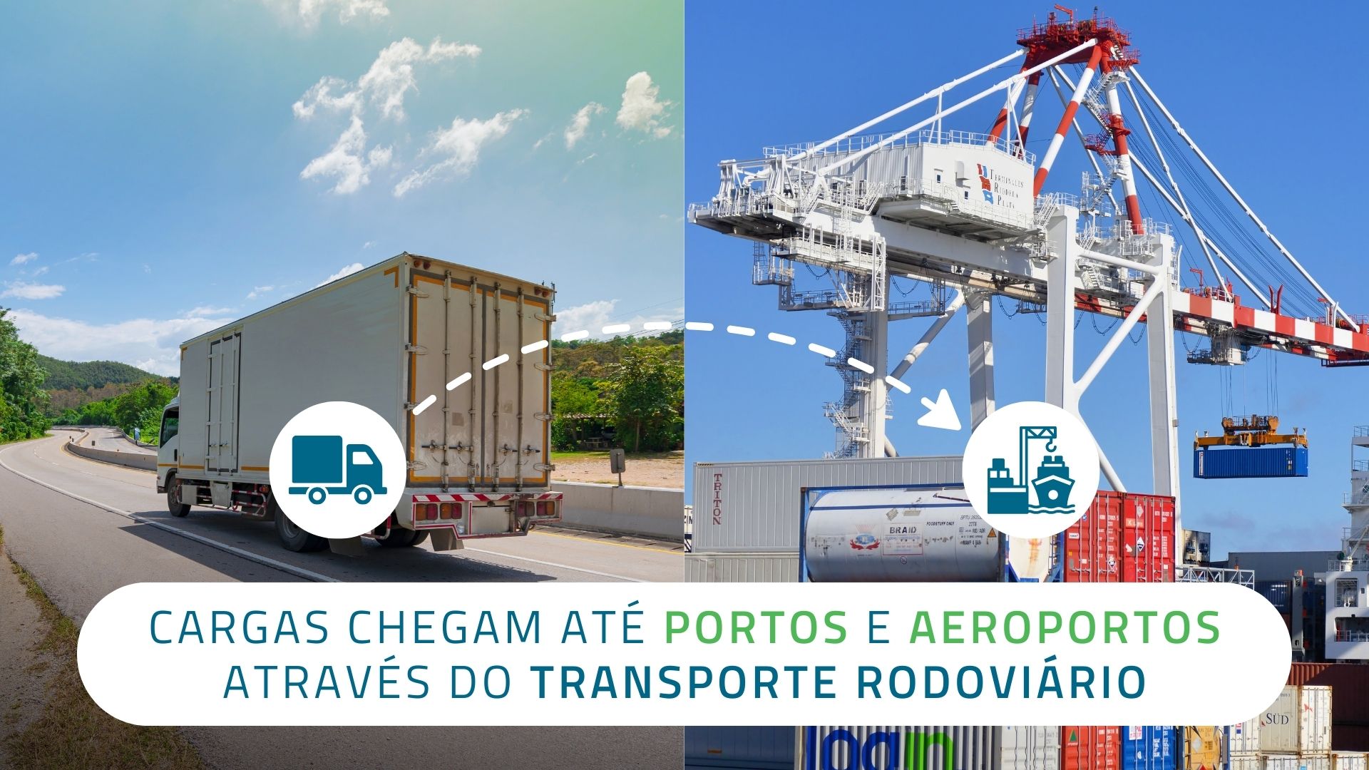 Como as cargas chegam até o aeroporto e até os portos no brasil. Modal rodoviário principal modal no transporte de cargas, entenda o funcionamento dos caminhões e carretas que carregam cargas no brasil. Prompt Brazil Logistics 